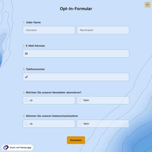 Opt-In-Formular