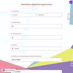 Wartelisten-Registrierungsformular