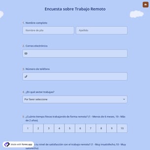 Encuesta Sobre Trabajo Remoto
