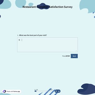 Restaurant Customer Satisfaction Survey