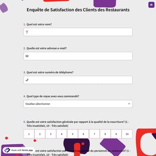 Enquête de Satisfaction des Clients des Restaurants