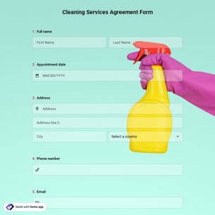 Cleaning Services Agreement Form