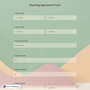 Coaching Agreement Form