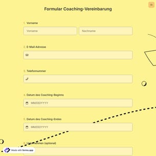 Formular Coaching-Vereinbarung
