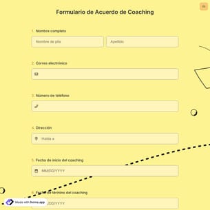Formulario de Acuerdo de Coaching