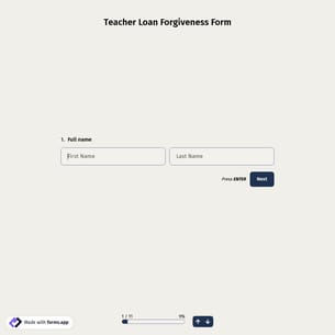 Teacher Loan Forgiveness Form