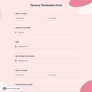 Tenancy Termination Form