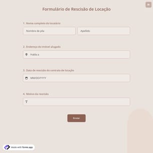 Formulário de Rescisão de Locação