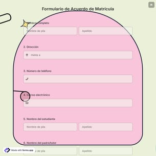 Formulario de Acuerdo de Matrícula