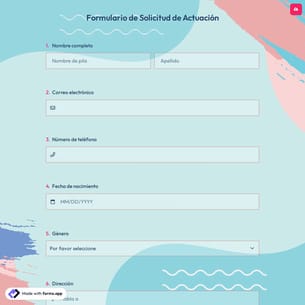Formulario de Solicitud de Actuación