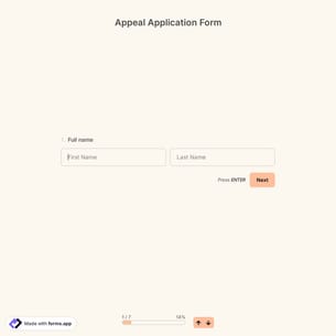 Appeal Application Form