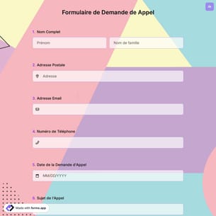Formulaire de Demande de Appel