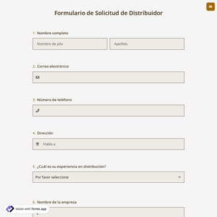 Formulario de Solicitud de Distribuidor