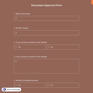 Document Approval Form