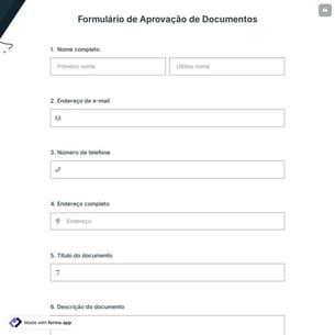 Formulário de Aprovação de Documentos
