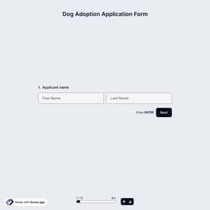 Dog Adoption Application Form