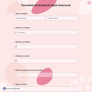 Formulário de Animal de Apoio Emocional