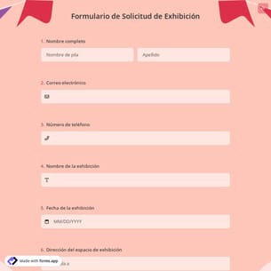 Formulario de Solicitud de Exhibición