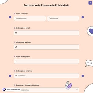 Formulário de Reserva de Publicidade