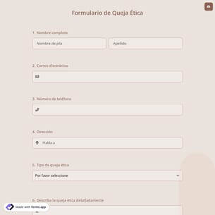 Formulario de Queja Ética