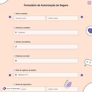 Formulário de Autorização de Seguro