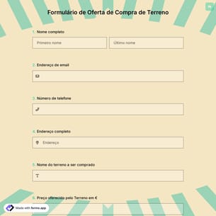 Formulário de Oferta de Compra de Terreno