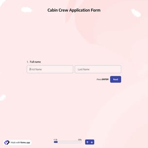Cabin Crew Application Form