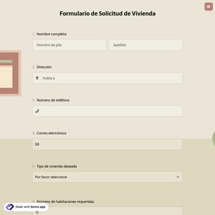 Formulario de Solicitud de Vivienda