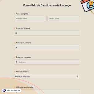 Formulário de Candidatura de Emprego