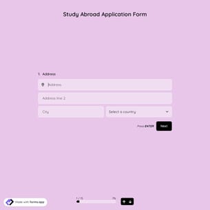 Study Abroad Application Form