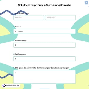 Schuldenüberprüfungs-Stornierungsformular