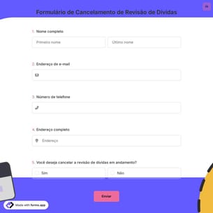 Formulário de Cancelamento de Revisão de Dívidas