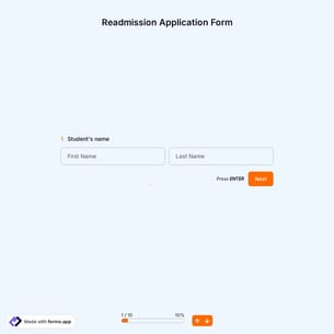 Readmission Application Form