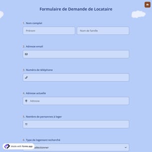 Formulaire de Demande de Locataire