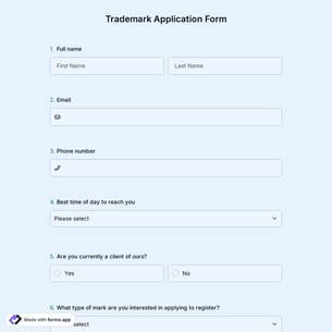Trademark Application Form