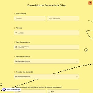 Formulaire de Demande de Visa