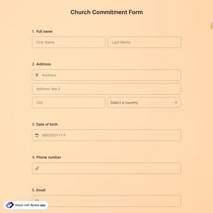 Church Commitment Form