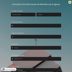 Formulario de Información de Miembro de la Iglesia