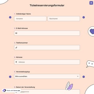 Ticketreservierungsformular