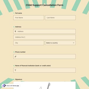 Child Support Cancellation Form