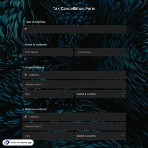 Tax Cancellation Form