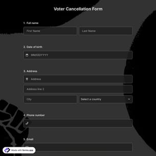 Voter Cancellation Form