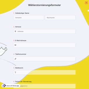 Wählerstornierungsformular