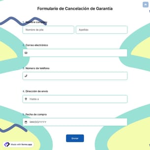 Formulario de Cancelación de Garantía