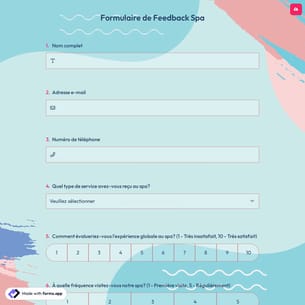 Formulaire de Feedback Spa