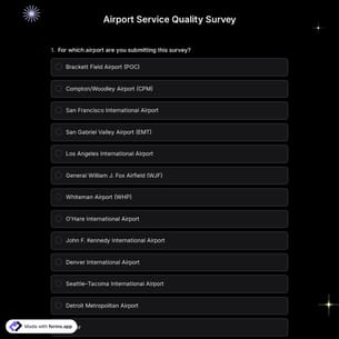 Airport Service Quality Survey