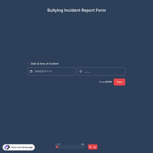 Bullying Incident Report Form