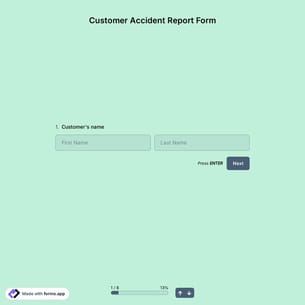 Customer Accident Report Form