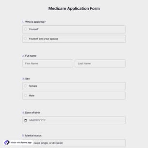 Medicare Application Form
