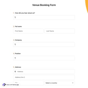 Venue Booking Form